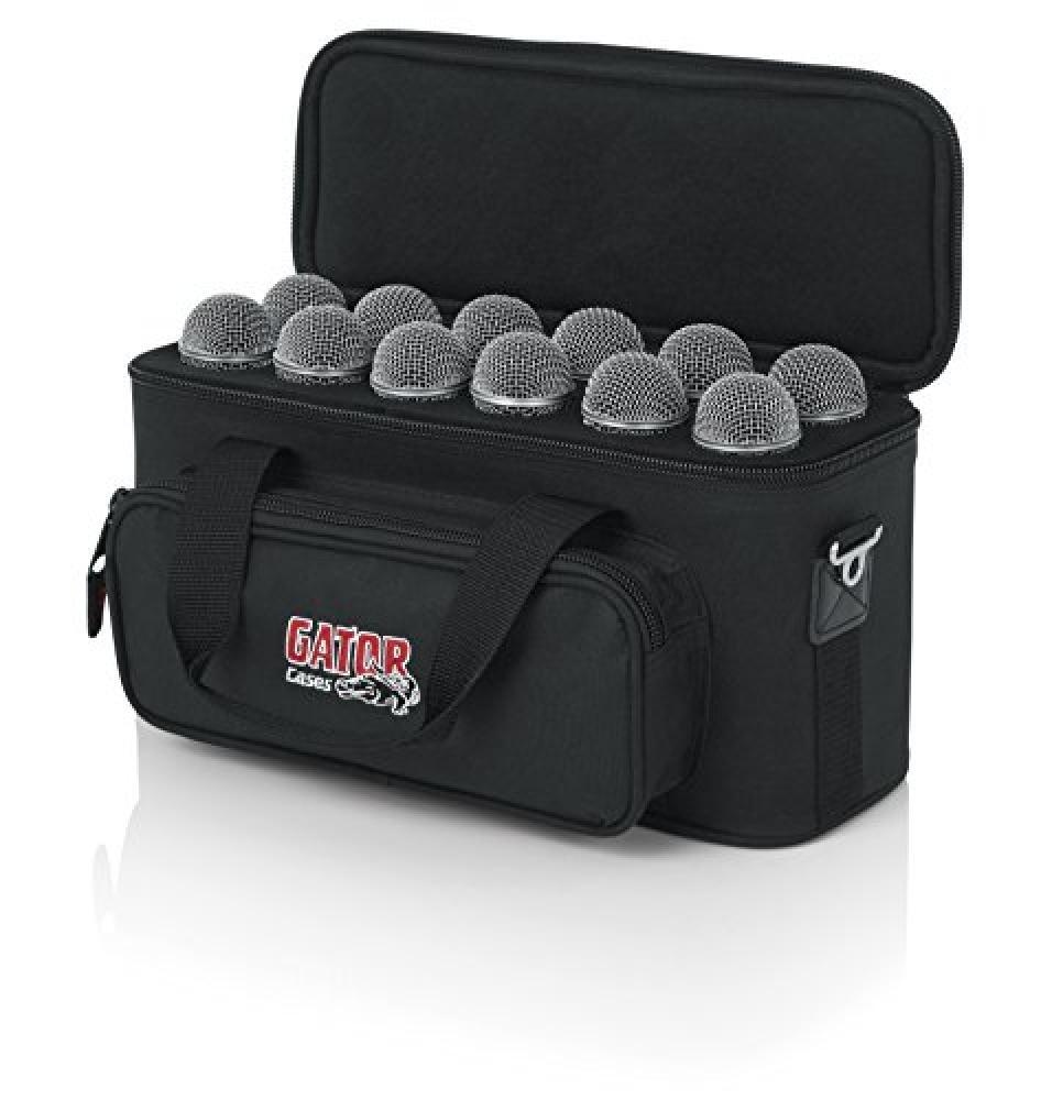 (TG. 12 microfoni) Gator GM-12B - borsa per microfoni handheld - NUOVO