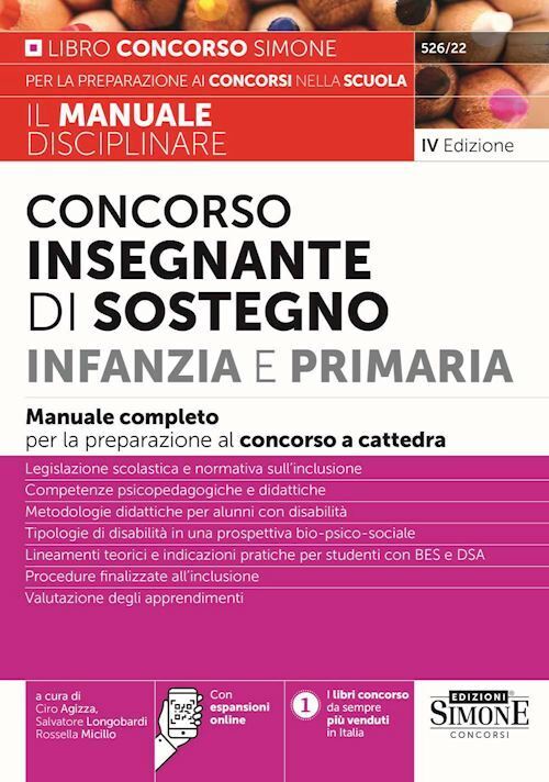 CONCORSO INSEGNANTE DI SOSTEGNO INFANZIA E PRIMARIA. MANUALE COMPLETO PER LA PRE