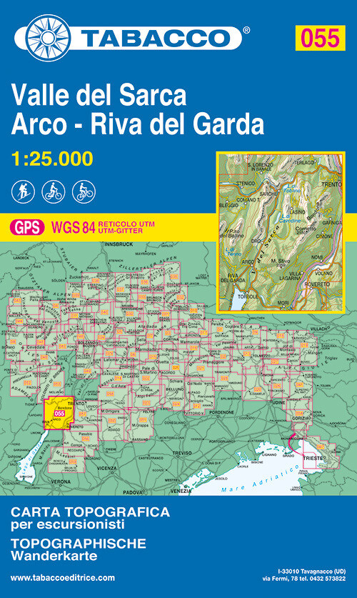 VALLE DEL SACRA. ARCO. RIVA DEL GARDA 1: 25.000 AA.VV.