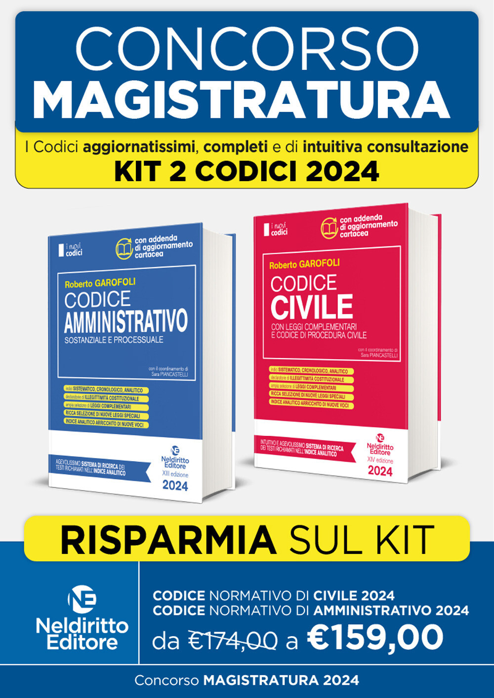 Libri Roberto Garofoli - Concorso Magistratura. Kit Codici Normativi 2024: Codic