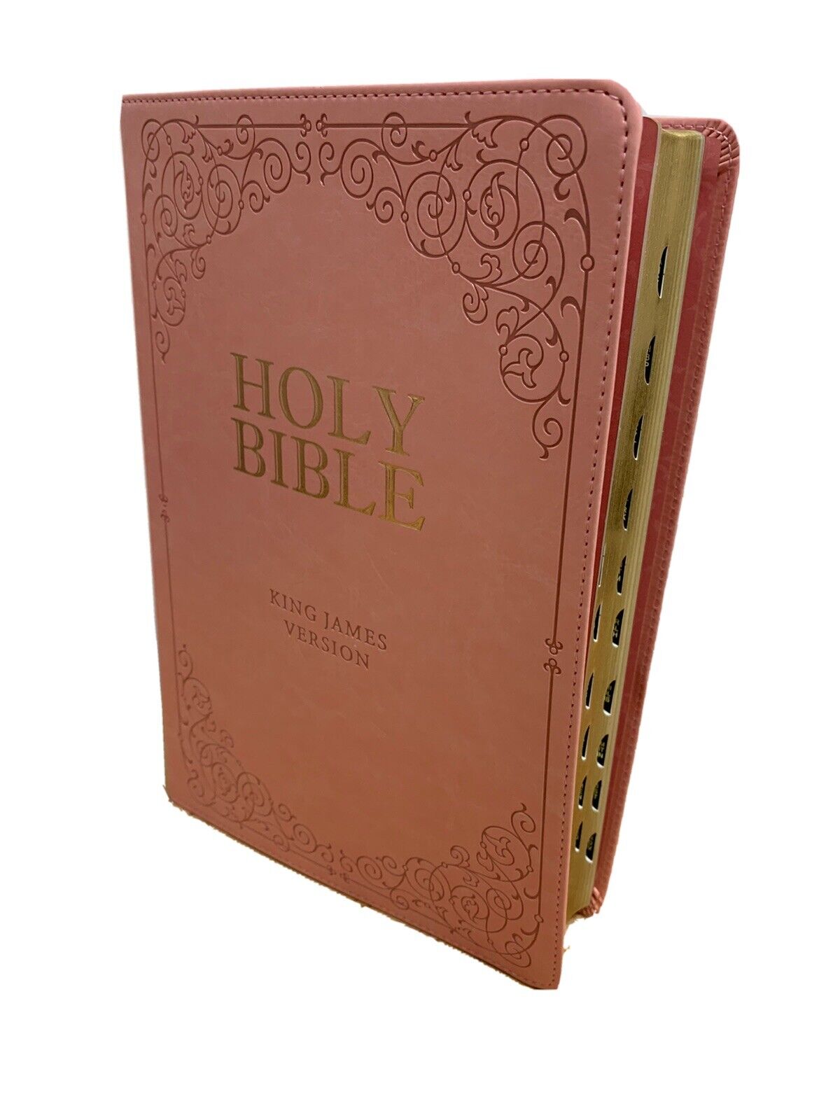 Kjv Bibbia Gigante Stampa Completo Misura Rosa Pelle ) 14 Point Thumb Index