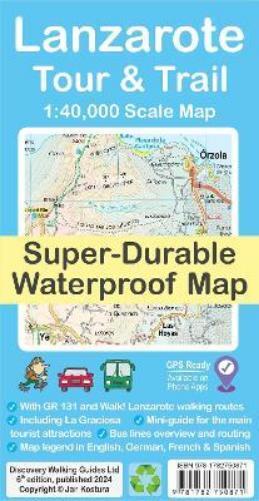Jan Kostura Lanzarote Tour & Trail Map (Tascabile)