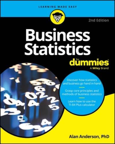 Alan Anderson Business Statistics For Dummies (Tascabile)