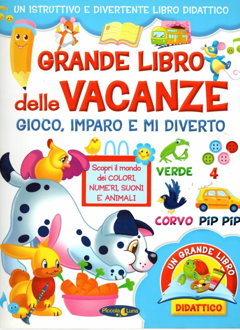 GRANDE LIBRO DELLE VACANZE - Libro DIDATTICO E DIVERTENTE - Bambini -
