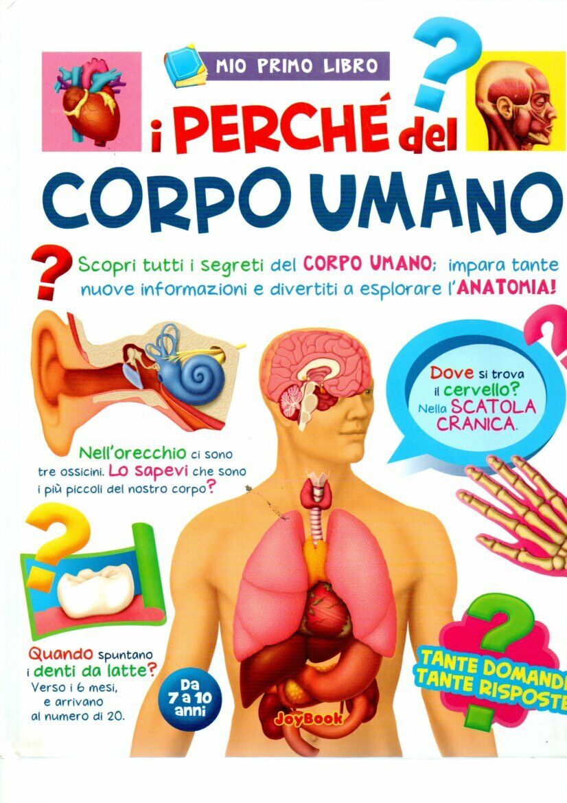 I PERCHè DEL CORPO UMANO - bambini e ragazzi - libri educativi