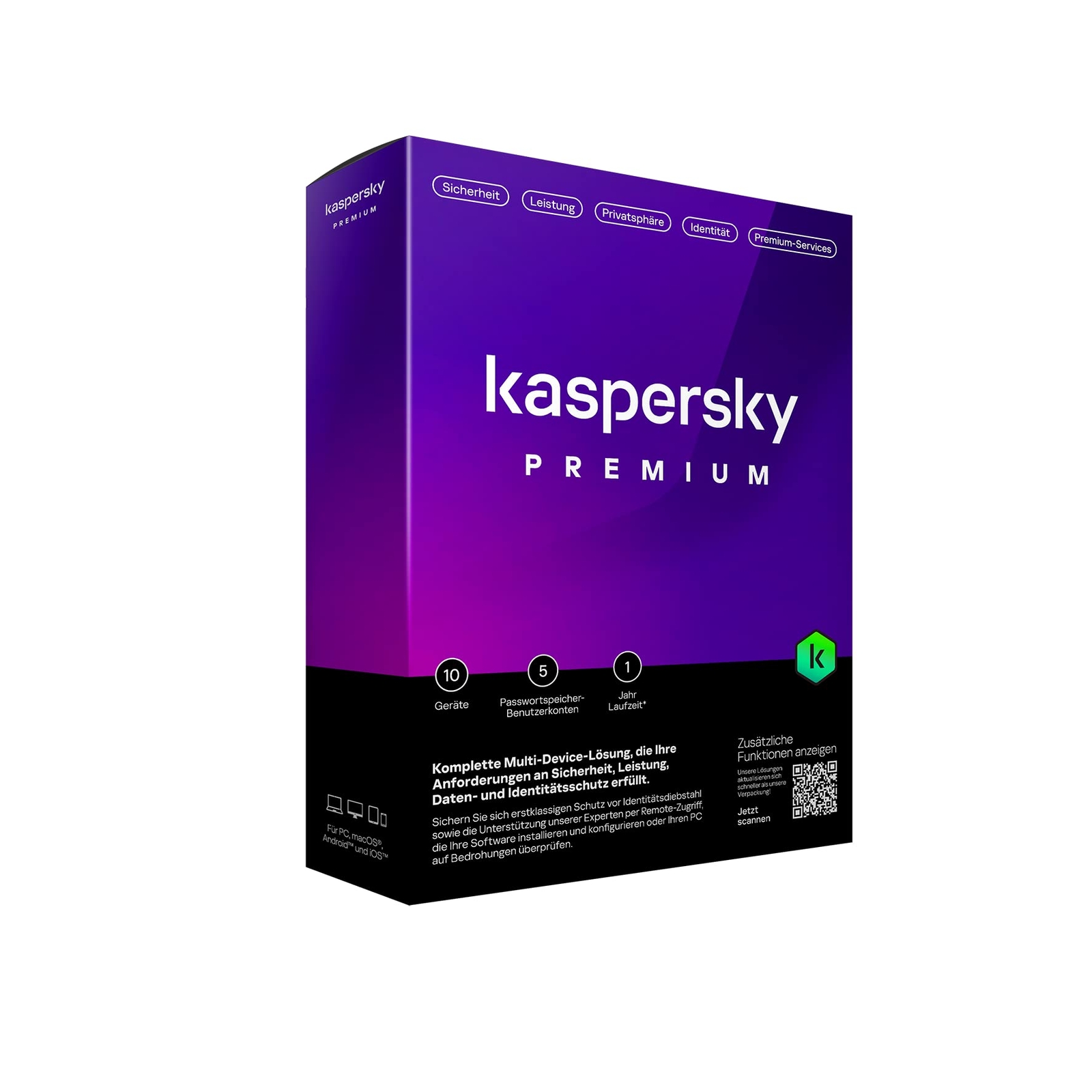 KASPERSKY Premium Sicherheitssoftware Vollversion NUOVO