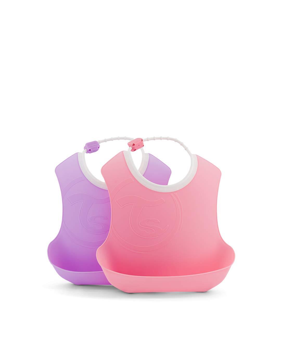 Twistshake - Bib 4+M Pastel Pink /Purple 2-Pack NUOVO