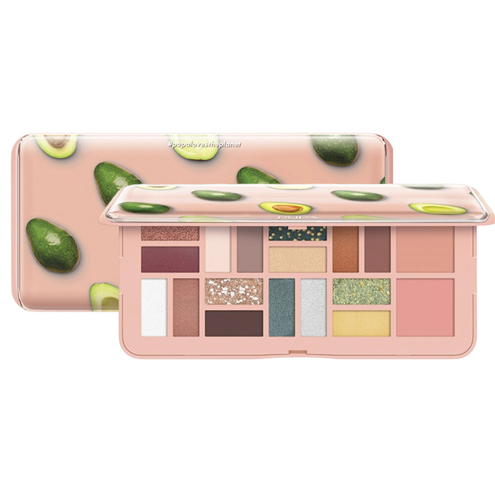 Pupa Poke Trousse 008 Avocado Rosata Palette Viso e Occhi Con Specchio 20gr