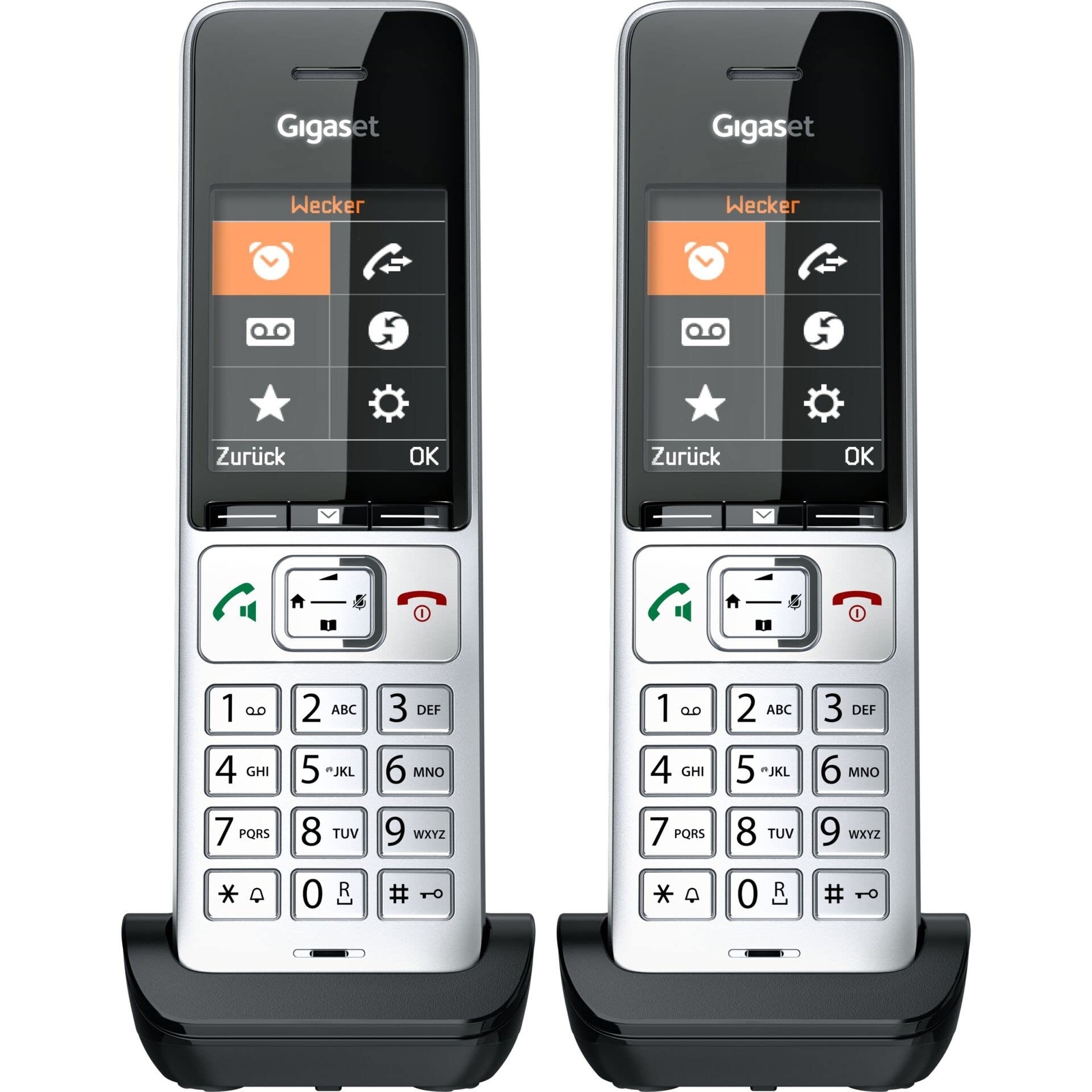 2 Gigaset COMFORT 500HX duo Zusatz-Mobilteile schw NUOVO