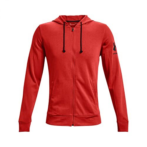 Men`S Sports Jacket Under Armour Terry Red (Size: S) Clothing NUOVO
