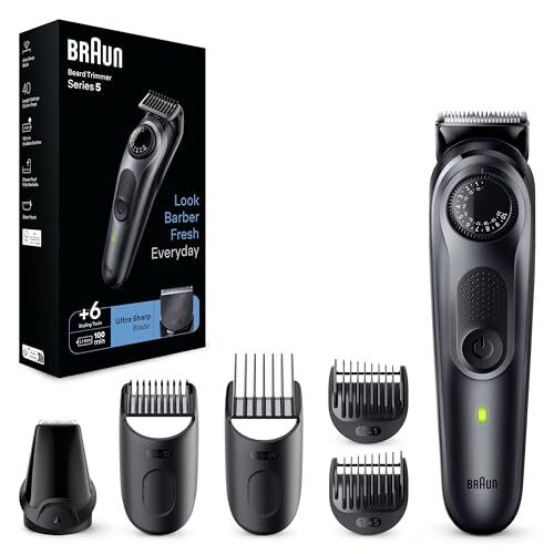 Braun Series 5 Rasoio Elettrico Barba, Con Lama Barba Ultra Affilata, Regolabarb