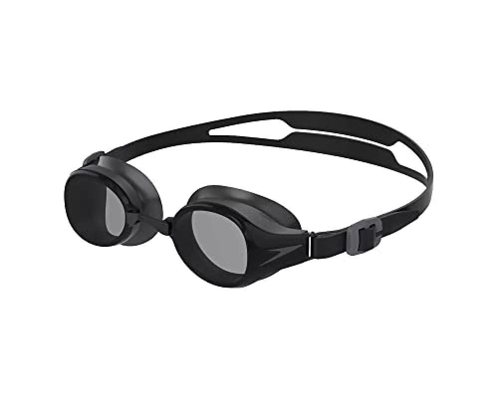 (TG. Taglia unica) Speedo Unisex Adulto Hydropure Occhialini, Nero/Grigio, Tagli