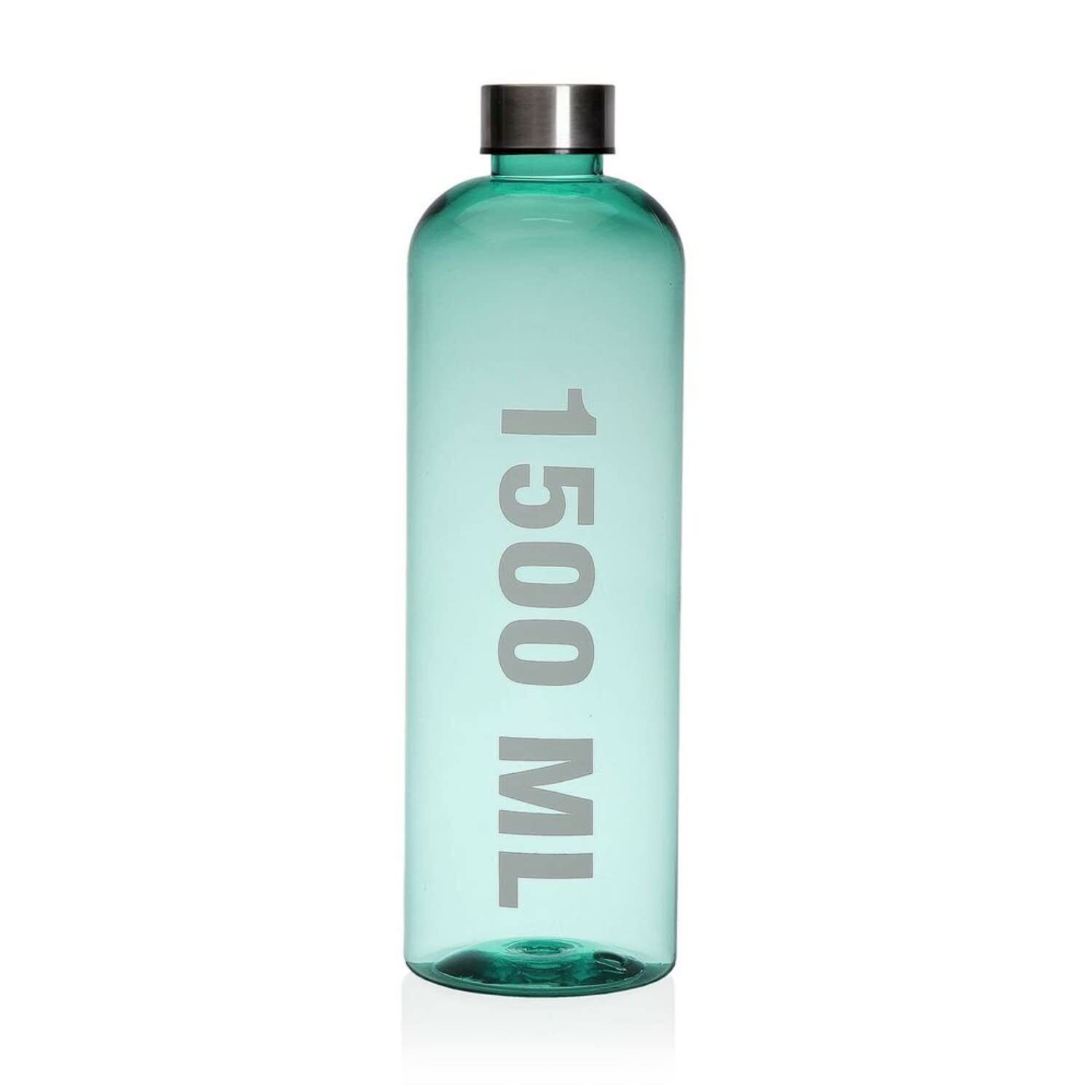 Water Bottle Versa Green 1,5 L Steel Polystyrene Compound 9 X 29 X ... NUOVO