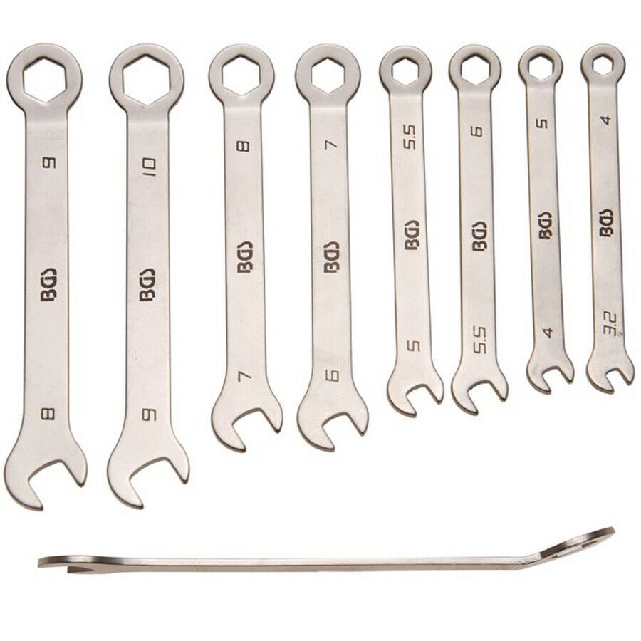 set 8 pz chiavicombinate extra-sottili 4 - 10 mm - codice bgs8646 BGS officina