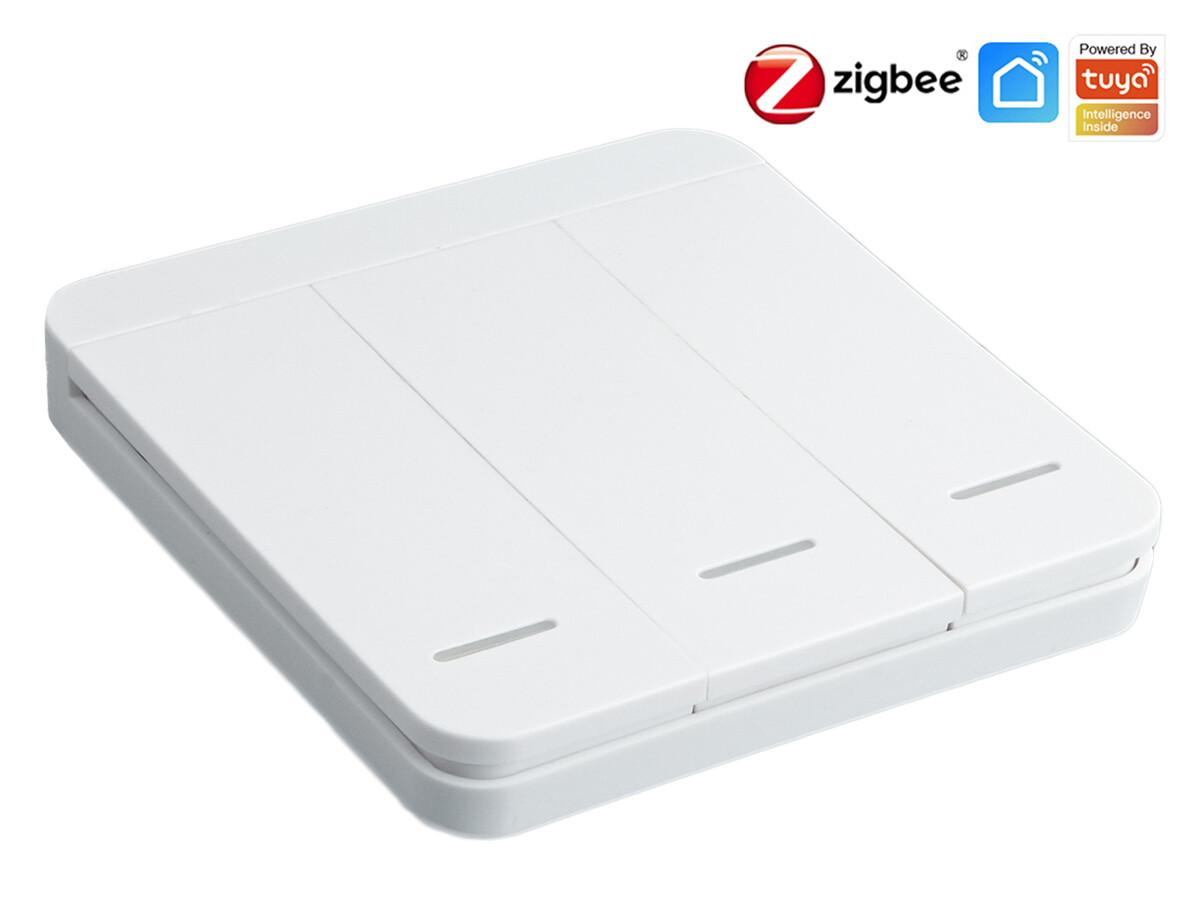 ZigBee Interruttore Wireless 3 Tasti Con 9 Scene Switch App Tuya Alimentazione C