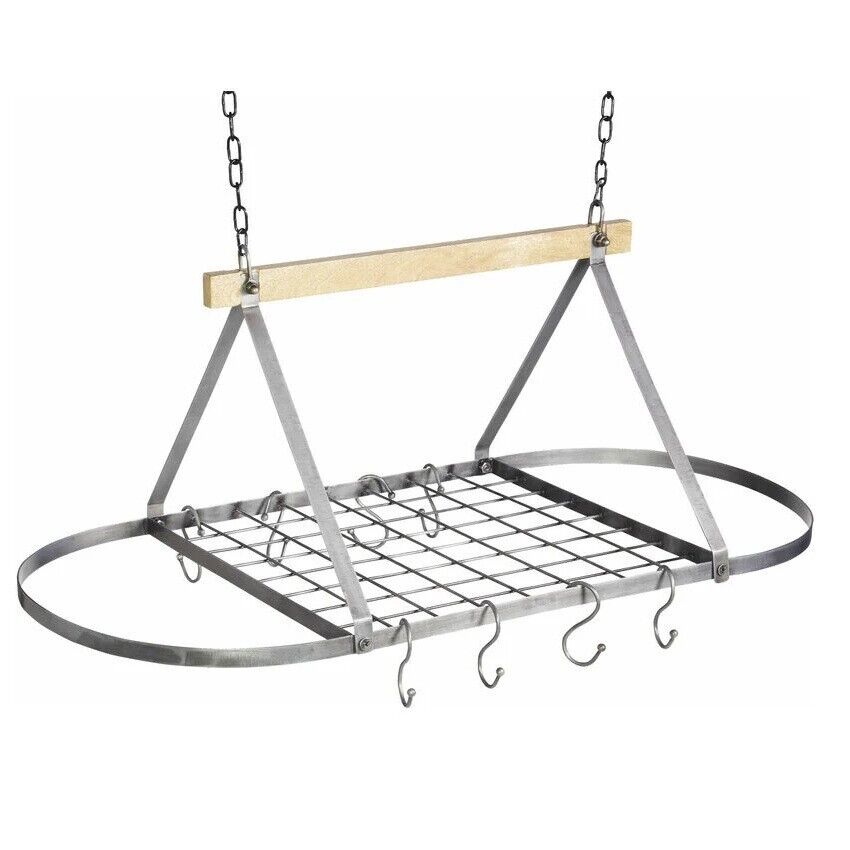 RASTRELLIERA PORTA PENTOLE A SOFFITTO INDUSTRIAL KITCHEN CRAFT 81x40x33cm
