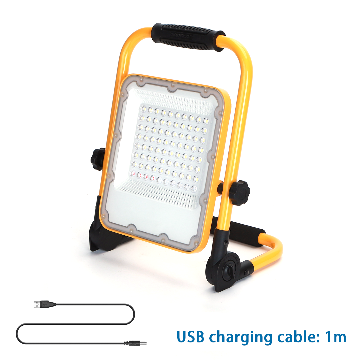 FARO LED RICARICABILE 50W FARETTO BATTERIE IP65 LUCE FREDDA PORTATILE DA LAVORO