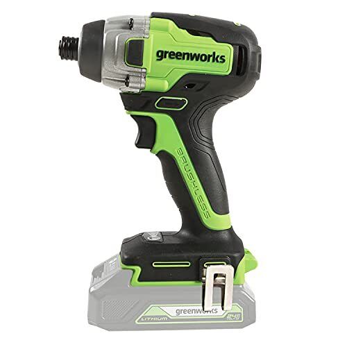 Greenworks Tournevis sans fil et perceuse GD24ID3 (Li-Ion 24V 300 Nm couple 2800
