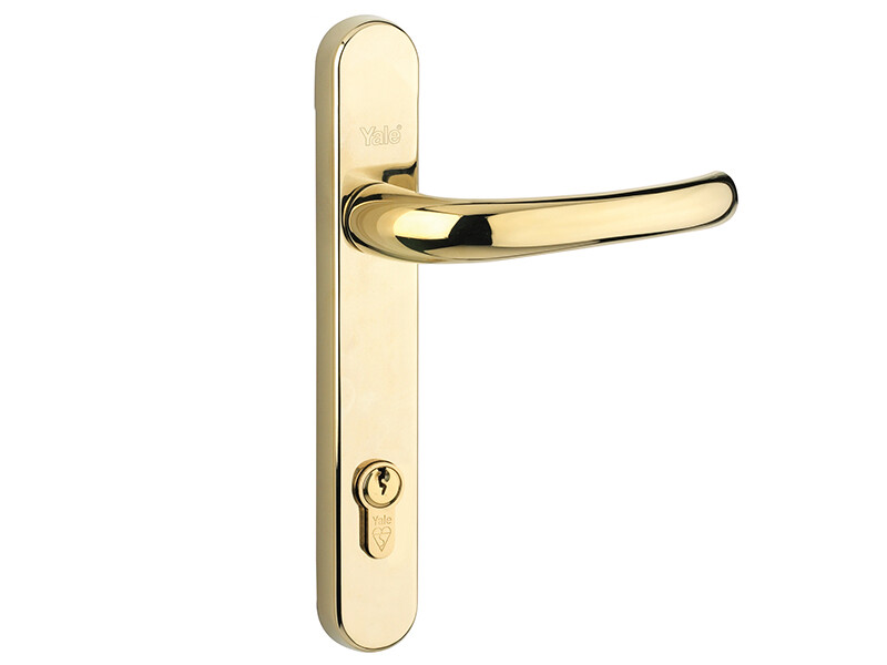 Yale Locks Rétro Maniglia Pvcu Lucidato PVD Oro Finitura YALPPVCRHPGF