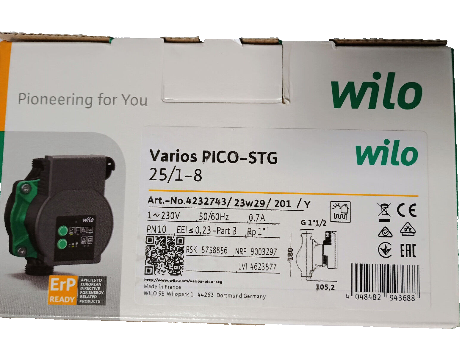 Circolatore Wilo Varios Pico-STG 25/1-8-180