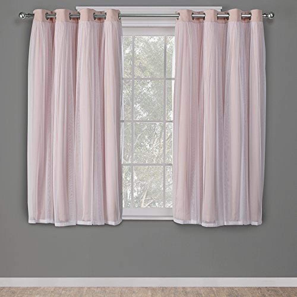 (TG. 52x63) Exclusive Home Curtains Catarina Coppia di Tende oscuranti e velate