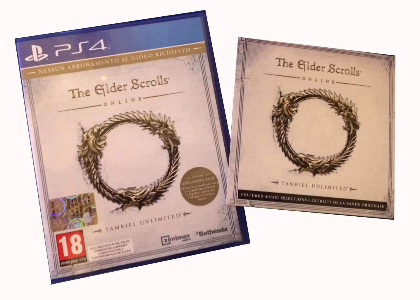 Skyrim tamriel unlimited online ps4  + cd colonne sonore originale