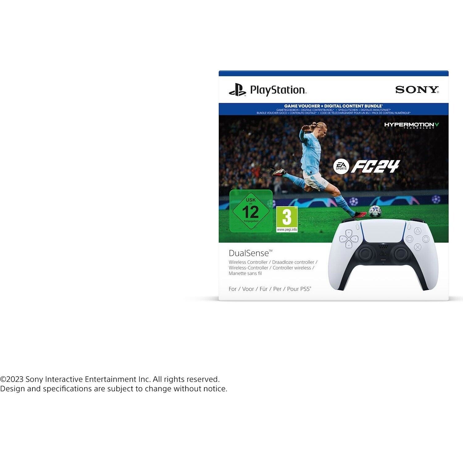 Playstation PS5 Pad Dualsense White + Gioco PS5 FC24 (Voucher)