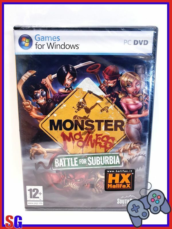 MONSTER MADNESS BATTLE FOR SUBURBIA PER COMPUTER PC PRODOTTO NUOVO SIGILLATO
