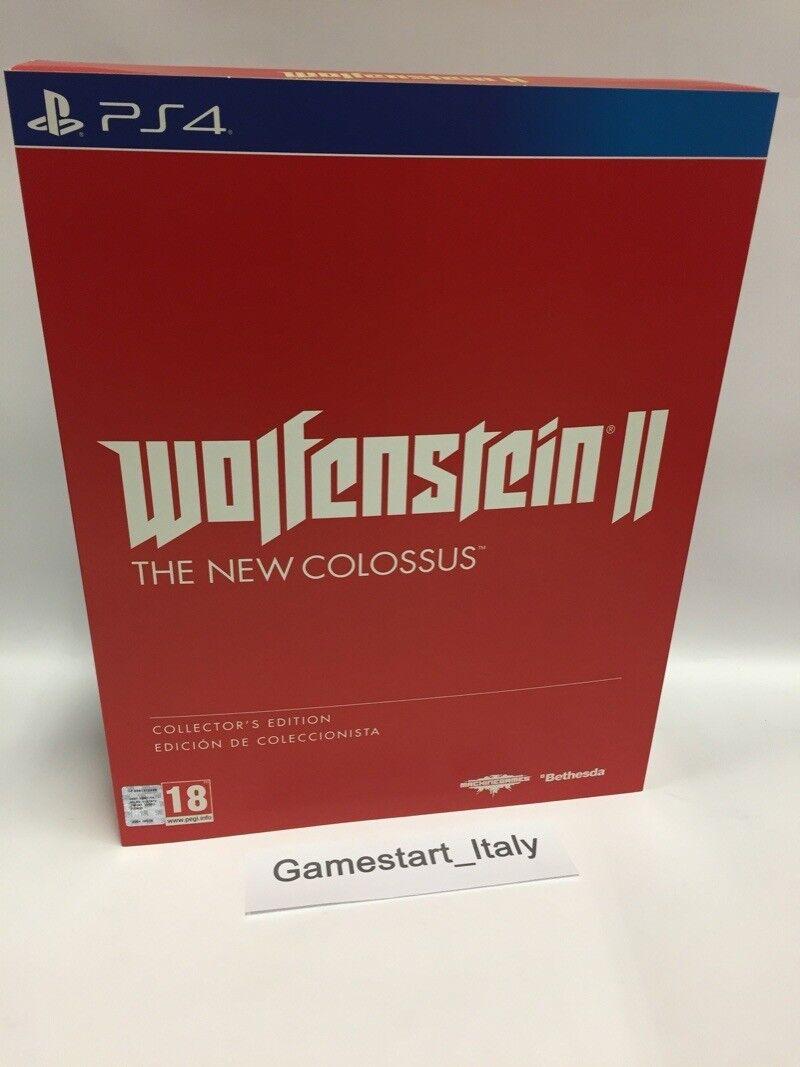 WOLFENSTEIN 2 II THE NEW COLOSSUS COLLECTOR'S EDITION - PS4 - NUOVO NEW PAL