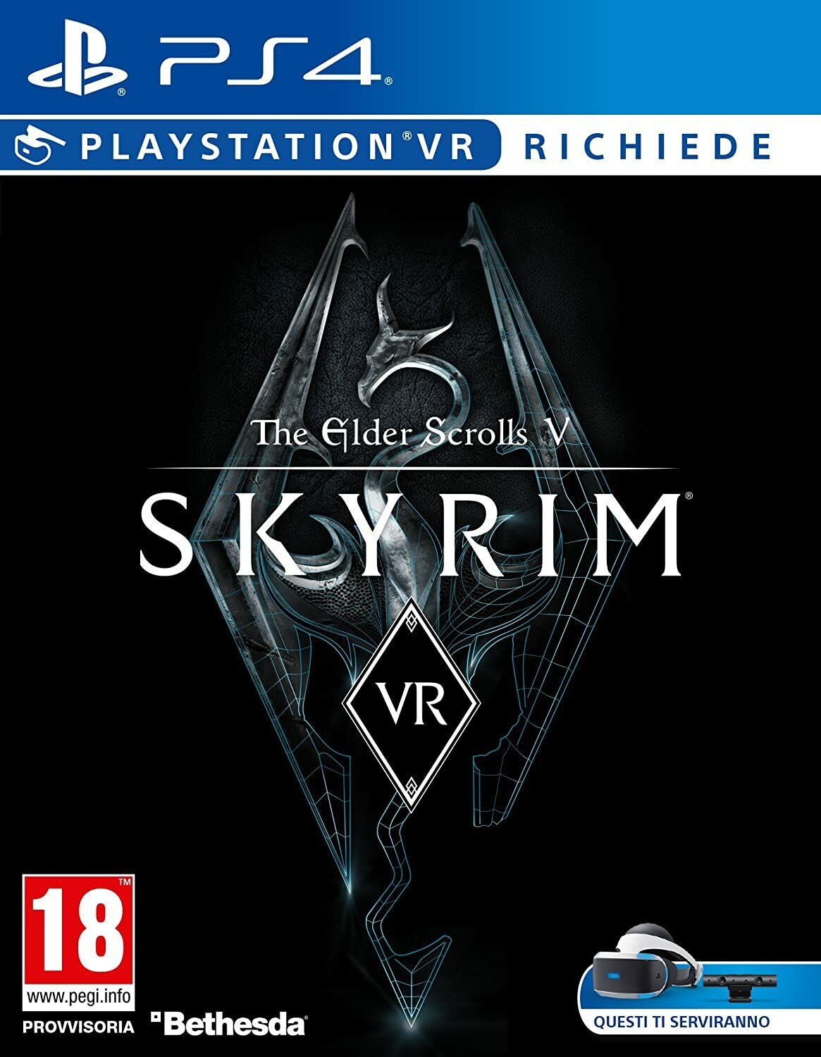 VIDEOGIOCO THE ELDER SCROLLS V SKYRIM VR PS4 GIOCO VISORE PLAYSTATION 4 NUOVO