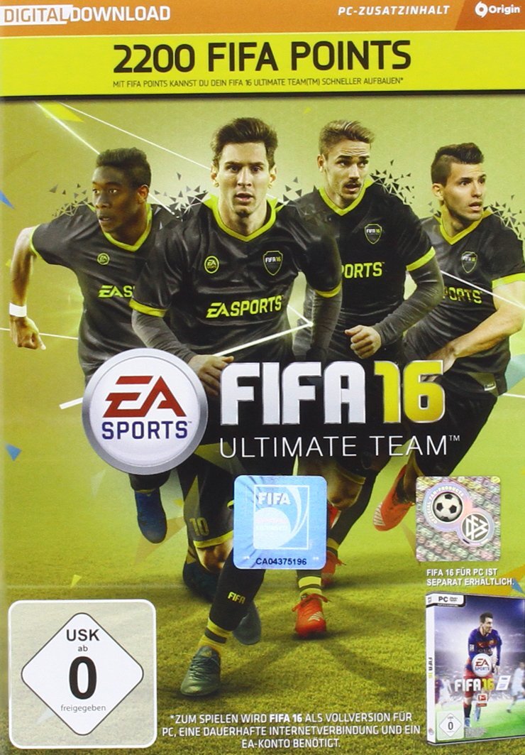 Fifa 16 2200 Ultimate Team Punkte (Dlc Only) (PC)