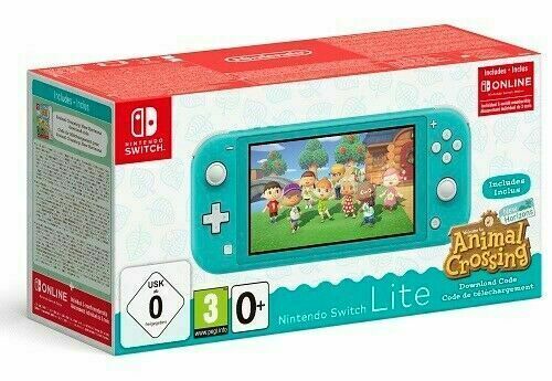 Nintendo SWITCH LITE TURCHESE 32GB,ANIMAL CROSSING,Online 3 Mesi,Nuova,Garanzia