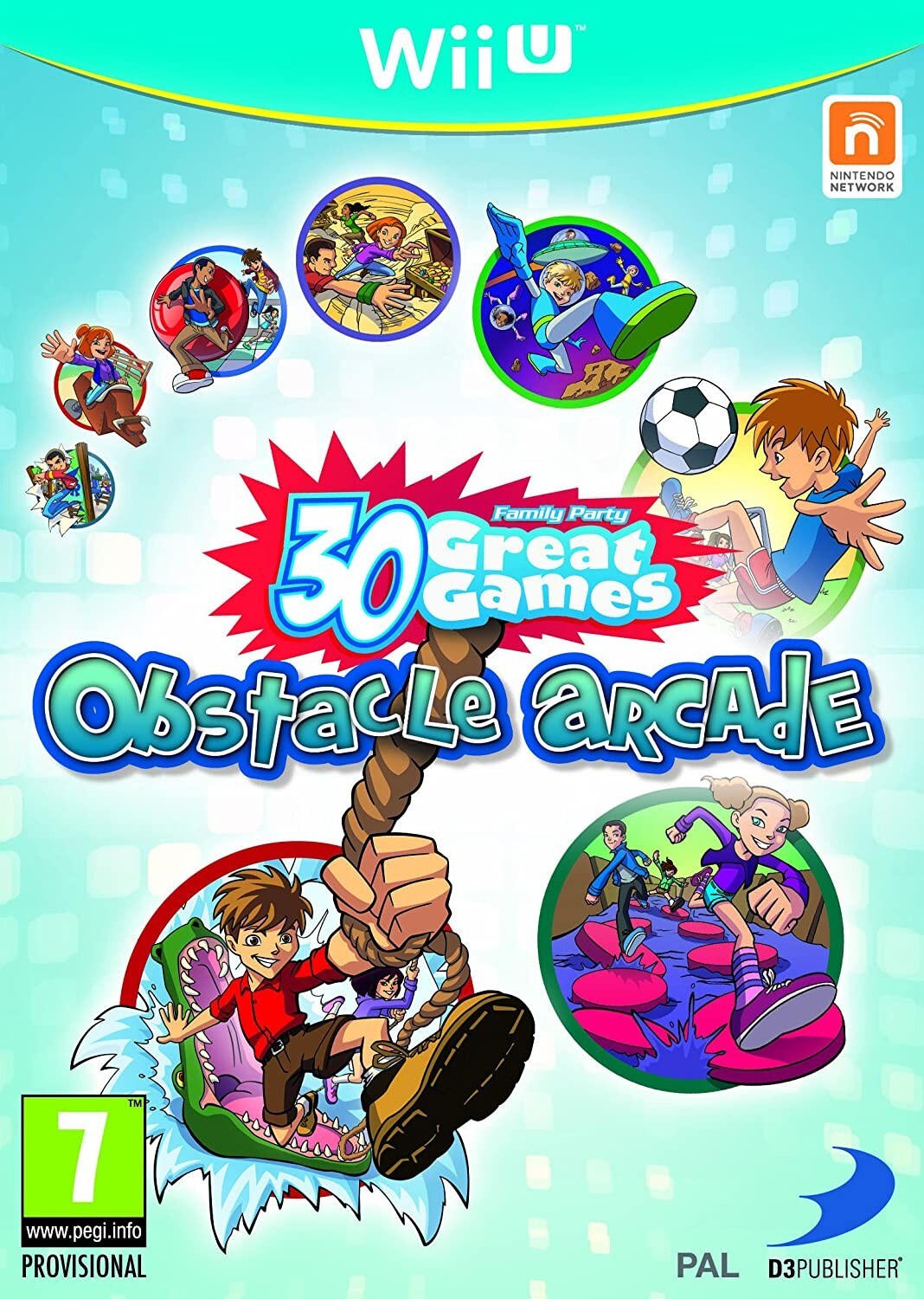 Nintendo Wii U FAMILY PARTY 30 GREAT GAMES OBSTACLE ARCADE import con italiano