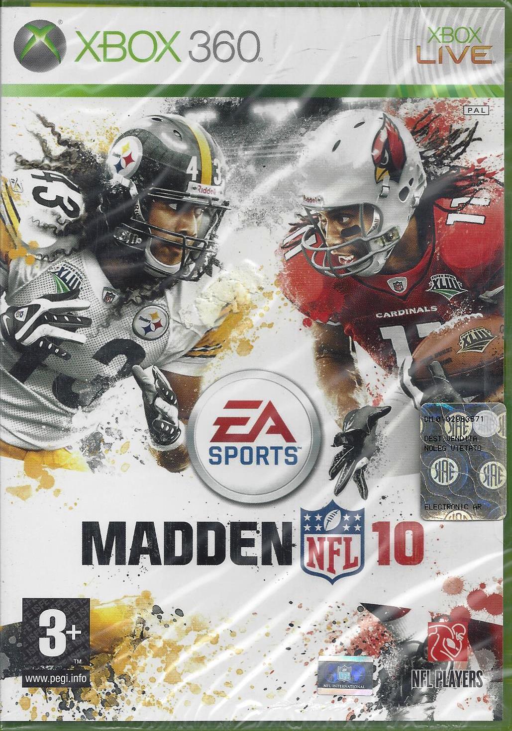 Xbox 360 **MADDEN NFL 10** Nuovo Sigillato Import Pal