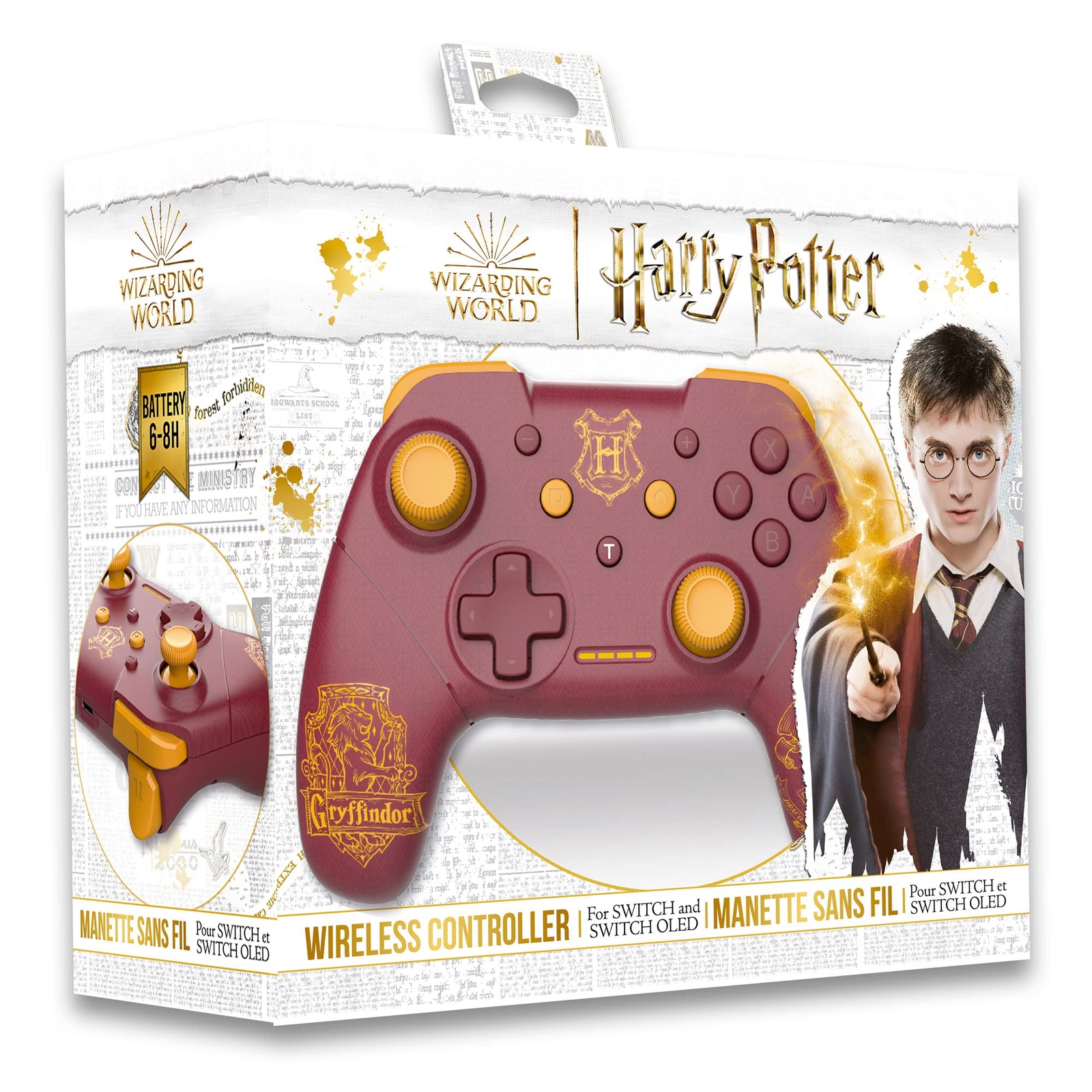 Nintendo Switch Harry Potter - Wireless Controller - Gryffindor Game NUOVO
