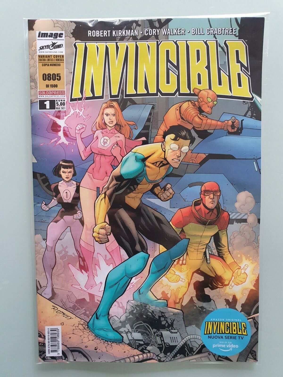 INVINCIBLE Nr 1 Variant TV Series - Prime Video AMAZON - Limited 0805/1500 Copie