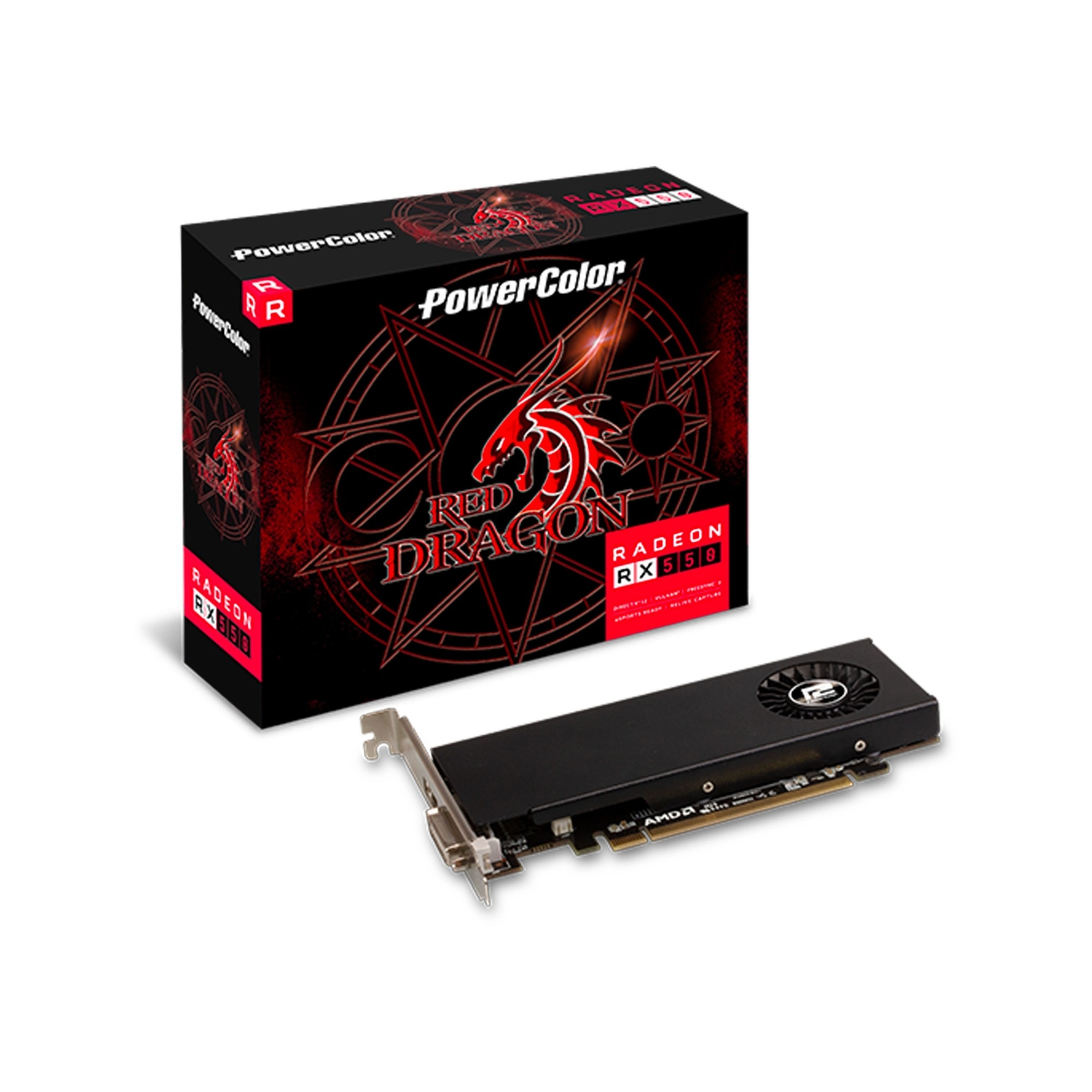 Scheda Video Gpu Gaming Grafica Radeon Rx550 4gb Gddr5 Low Profile Lp Dvi Hdmi_