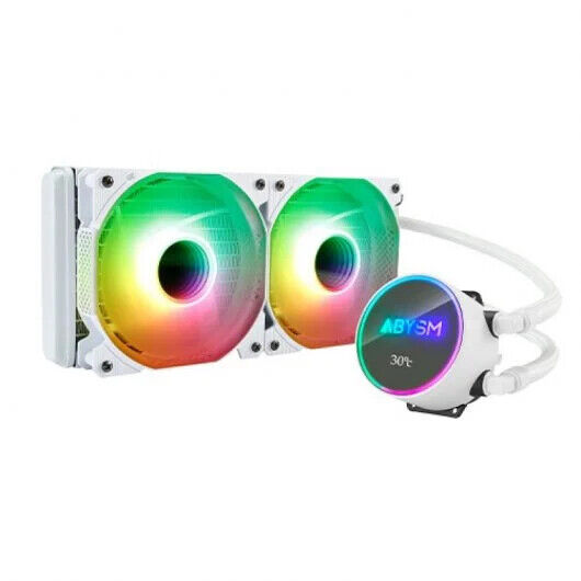 Abysm Artic White 240 ARGB Kit de Refrigeracion Liquida - 2 Ventiladores de 120m