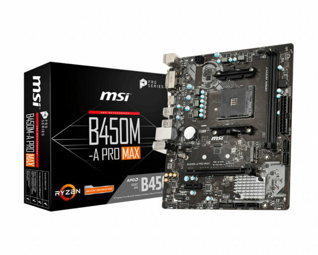 MSI B450M-A PRO MAX AM4, AMD (7C52-001R) Scheda Madre