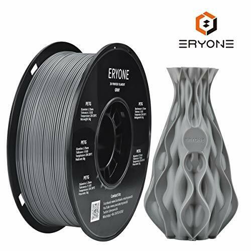 Filamento PETG 1,75 mm Grigio, ERYONE PETG filamento per stampante 3D e (K8K)