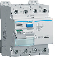 Hager CDB663E   Fi-Schutzschalter 4p 10kA 63A 30mA TypB