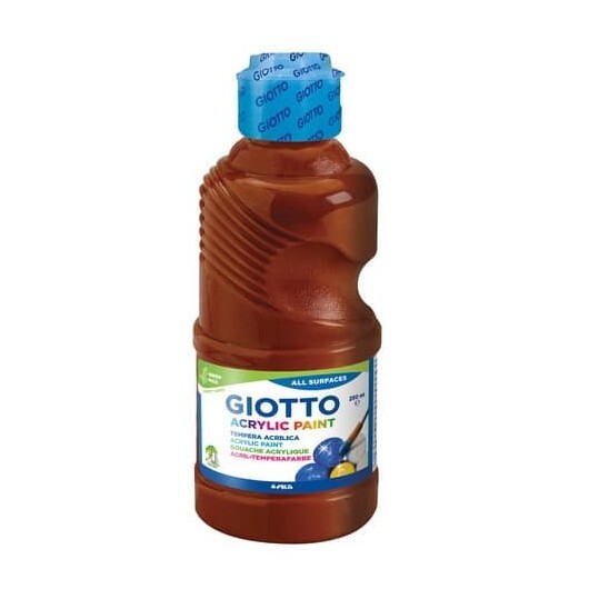 Tempera acrilica Giotto in flacone da 250 ml marrone F534028