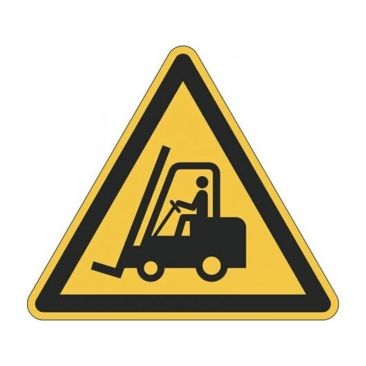 Pittogramma da pavimento ''Attenzione passaggio carrelli'' DURABLE giallo Ø 430