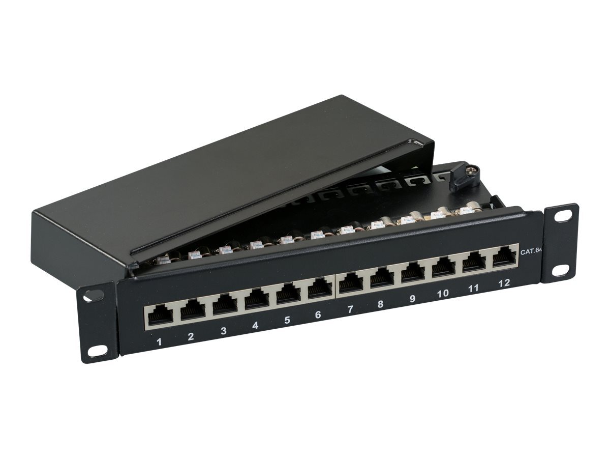Helos Mini-Patchpanel Patch Panel geeignet für Wandmontage Rack Patch 185985