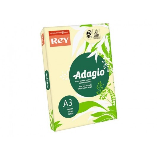 Carta colorata A3 Sylvamo Rey Adagio 80 g/m² giallo canarino 03 - Risma da 500 f
