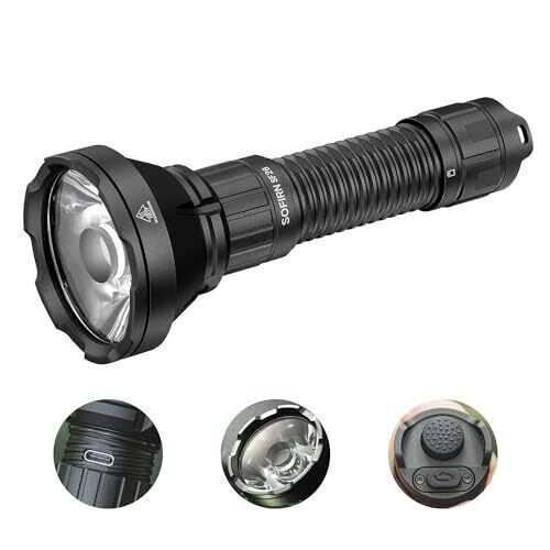 weneasker Torcia tattica USB C, ricaricabile, sofirn SF26, super (t5J)