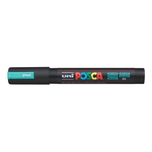 Marcatore a tempera Posca Uni-Ball punta tonda 1,8-2,5 mm verde metal PC5M VERDE