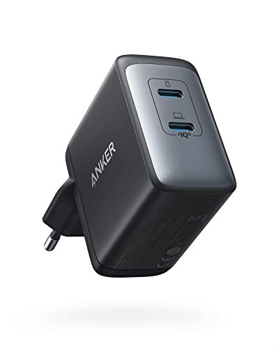 Anker PowerPort III 65 W 2 porte USB-C Caricabatterie compatto con potenza di...