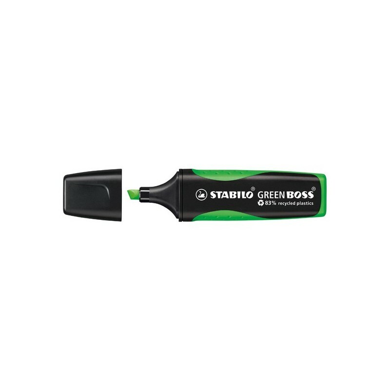 Evidenziatore STABILO Green Boss 83recycled - VERDE (10 Pz). Prodotto con l'83%