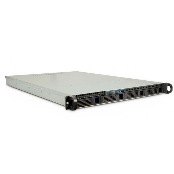 Inter-Tech IPC 1U-1404 Supporto Nero, Acciaio inossidabile